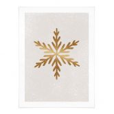 Poster Weihnachten - Goldene Schneeflocke - Orara Studio 
