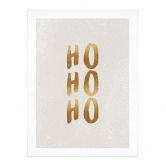 Poster Weihnachten - Ho Ho Ho in Gold - Orara Studio 