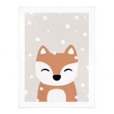 Poster Schneefuchs - Kinderposter - Orara Studio 