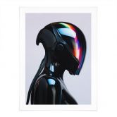 Poster Cyber Girl mit Helm - Paksoylu 