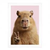 Tier Poster Peace Capybara 