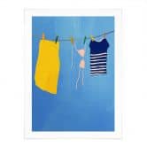 Poster Sommerwäsche unter blauem Himmel - Rivers 