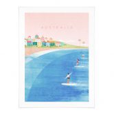 Poster Surfen an der Küste Australiens - Rivers 