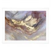 Poster Edle Strukturen in Gold und Violett - Shelest 