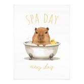 Poster für Kinder - Spa Day mit Capybara 