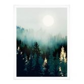 Poster SpaceFrog Designs - Nebliger Wald 