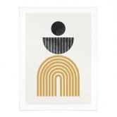Poster Abstracte compositie met cirkel en halve cirkel - The Miuus Studio 