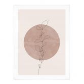 Poster The Miuus Studio - Line Art - Pflanze vor Vollmond 