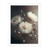 Blumen-Poster Weiße Blumen mit Goldstaub - Treechild 