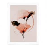 Poster Zarte Aquarell Mohnblumen - Treechild 