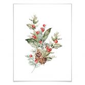 Poster Weihnachtsgesteck Aquarell 