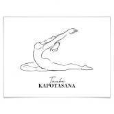 Poster Yoga - Colombe - Line Art 