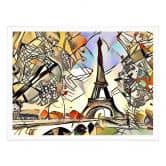 Poster Zamart - Kandinsky trifft Paris Eifelturm 