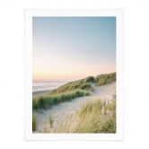 Poster Duinen aan de Nederlandse kust - Zwart 