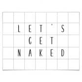 Poster mit Raster - Let's get naked 