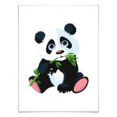Poster Naschender Panda 