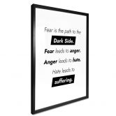 Poster Fear is the path to the Dark Side 