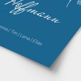 Personalisierbares Poster Familie Haus - blau 