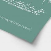 Personalisierbares Poster Familie Haus - grün 