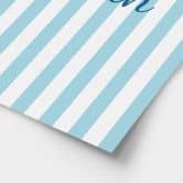 Poster personnalisable rayures bleues 