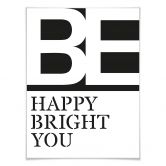 Plakat - Be happy be you 