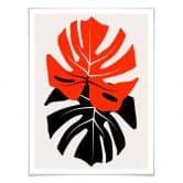 Poster Kubistika - Monstera Duett 