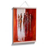 Poster Schüßler - Fünf Figuren in Rot 