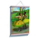 Poster Degas - Zwei Tänzerinnen in gelb 