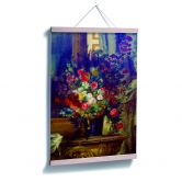Poster Delacroix - Vase mit Blumen auf einer Konsole 