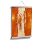 Poster Schüßler - Vier Figuren in Orange 02 