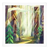 Poster Enchanted forest in the light - DigitalArtsi 