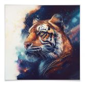 Poster Heine - Tiger im Sternenhimmel - Quadratisch 