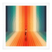 Poster Frau vor der Regenbogen-Kulisse - Taudalpoi - Quadratisch 