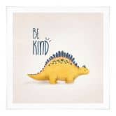 Poster Dino Be Kind - Stegosaurus - Tunaboylu - Quadratisch 