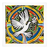 Poster Bunte Friedenstaube - Inspiriert von Matisse - Zamart - Quadratisch 