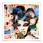 Poster Zamart - Hommage an Miro - Der Anruf - Quadratisch 