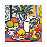 Poster Milch und Obst - Inspiriert von Matisse - Zamart - Quadratisch 