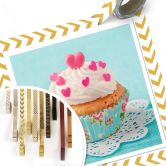 Poster Hearts on Cupcake 