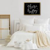 Poster Choose Happy - schwarz negativ 