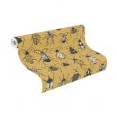 Rasch papier peint intissé, papier peint à motifs Stories Onszelf jaune sable 