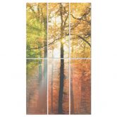 Raumteiler, Paravent, Sichtschutz hängend Goldener Herbst Wald 