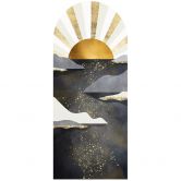 Wandtattoo Rundbogen Wandpaneel Goldene Dämmerung - SpaceFrog Designs - schmal 