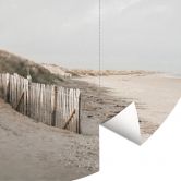 Maritimt Fototapet-klitlandskab ved Nordsøen - Annie - Round - vliesetapet/selvklæbende non-woven tapet 