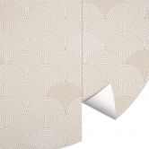 Fototapete Abstrakte Halbkreise in Soft Beige - Bloomery Decor - Rund - Selbstklebend/Vlies 