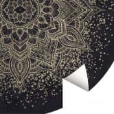 Elegant mandala zwart-goud Fotobehang - Bloomery Decor - Rond - vliesbehang/zelfklevend vliesbehang 