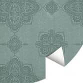 Fotobehang Ornamenten - Mandala Patroon Marrakech Groen - Bloemdecor - Rond - Zelfklevend/niet-geweven 