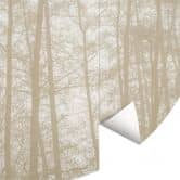 Papier peint photo Forêt d'hiver silencieuse - Böhmer - rond - adhésif/non tissé 