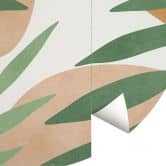 Abstracte takken tropisch behang - Costa - Rond - vliesbehang/zelfklevend vliesbehang 