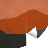 Fototapete Sanfte Hügel in der Abendsonne | Landschaftstapete - Costa - Rund - Selbstklebend/Vlies 