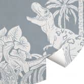 Fototapet I dinosaurernes land - Blå - Kikki Belle - Rund - vliesetapet/selvklæbende non-woven tapet 